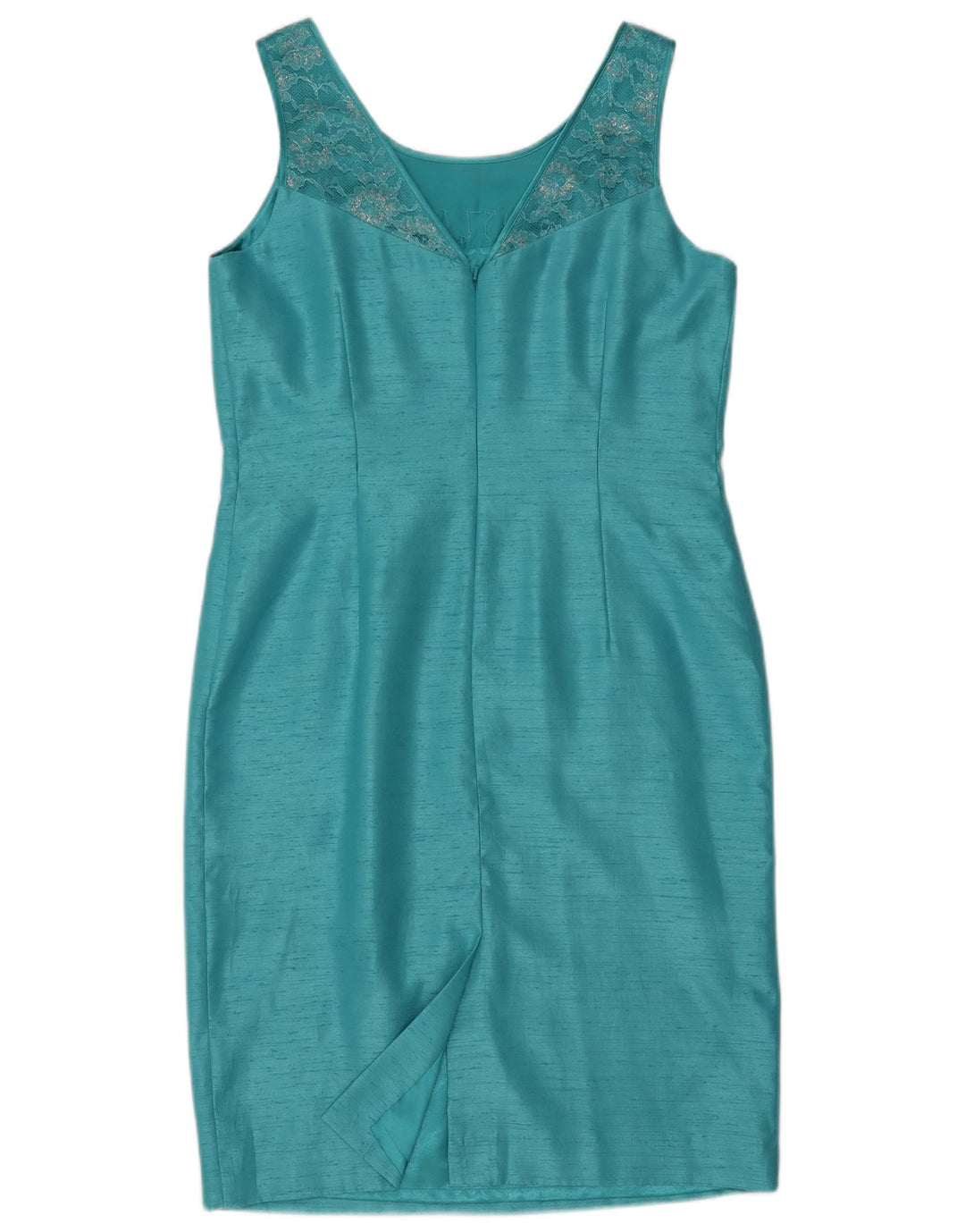 Abito tubino senza maniche da donna Jacques Vert UK 14 Poliestere blu medio