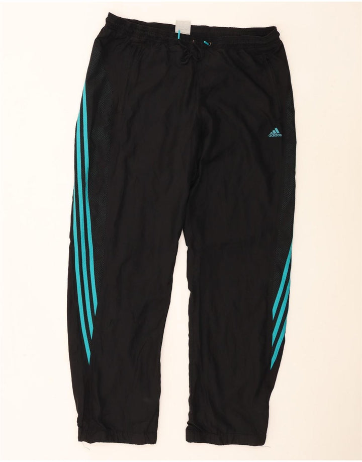 Pantaloni da tuta da uomo Adidas Large neri in poliestere