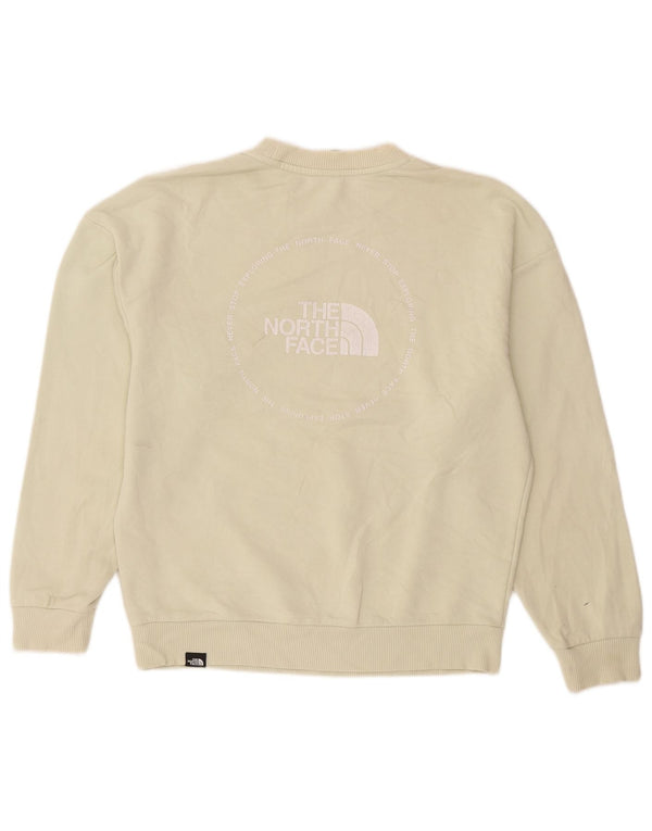 Felpa da donna The North Face Jumper UK 14 cotone bianco sporco medio