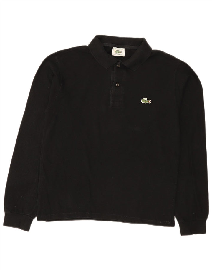 Polo da uomo a maniche lunghe Lacoste taglia 3 piccola nera