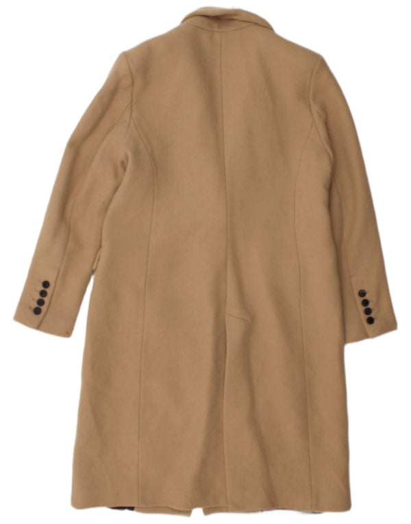 Cappotto doppiopetto da donna Zara UK 14 Poliestere beige medio