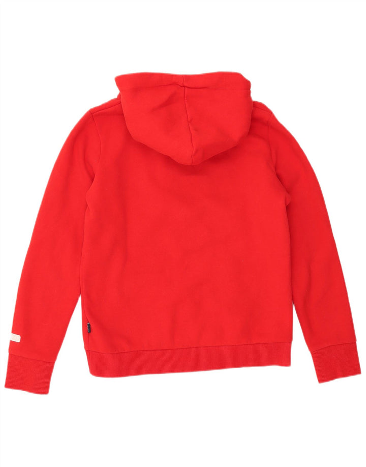 Maglione con cappuccio grafico da donna SUPERDRY UK 12 Cotone rosso medio