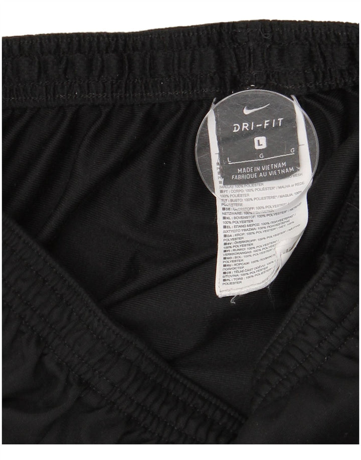 Pantaloni da tuta da uomo NIKE Dri Fit grandi in poliestere nero