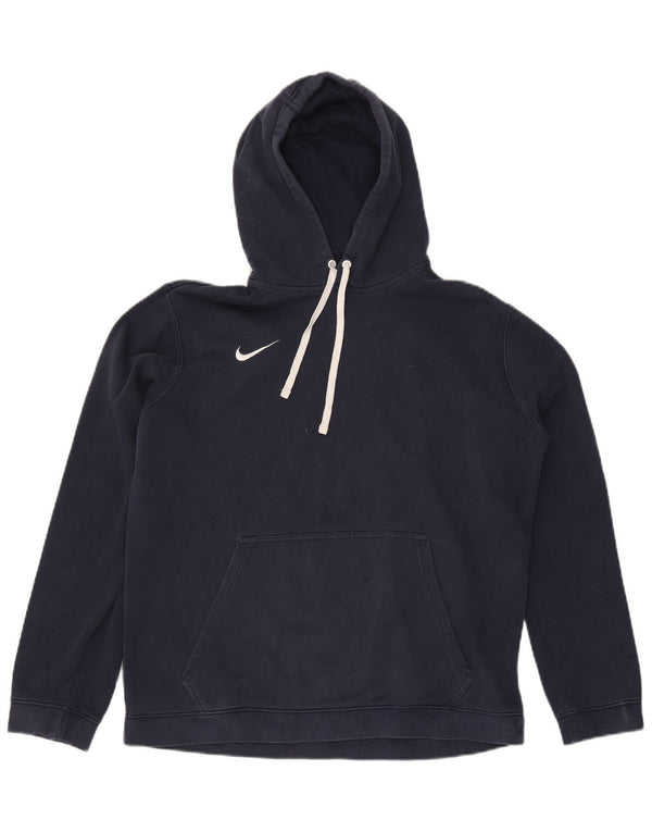 Felpa con cappuccio da uomo Nike Large in cotone blu navy