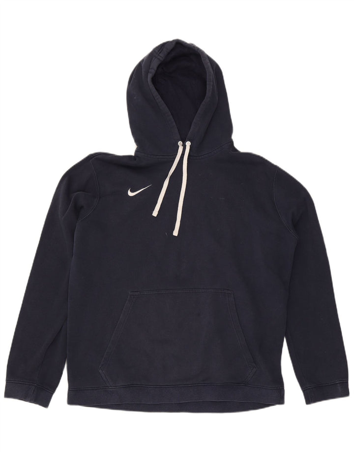 Felpa con cappuccio da uomo Nike Large in cotone blu navy