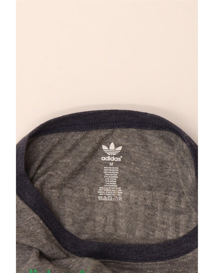 T-shirt grafica ADIDAS da donna Notre Dame UK 14 medio blu navy