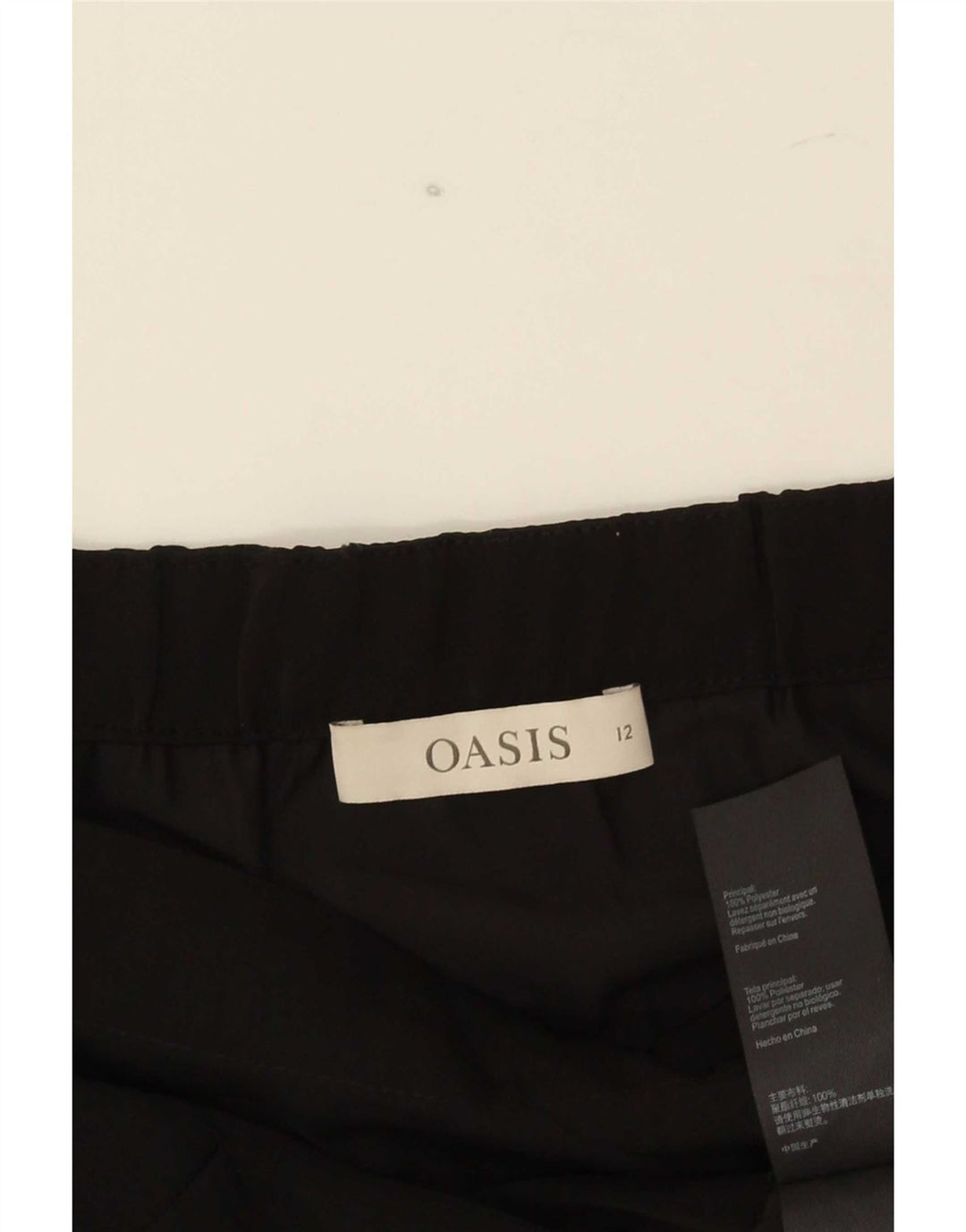 Top da donna con spalle scoperte e maniche a 3/4 Oasis UK 12 poliestere nero medio