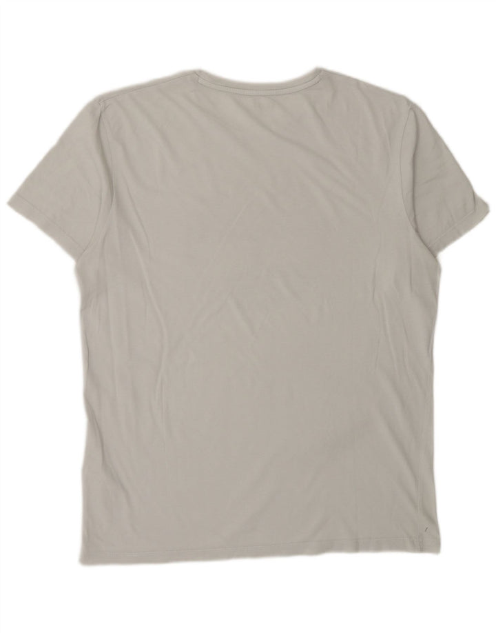 TIMBERLAND Mens Slim Fit Graphic T-Shirt Top Large Grey Cotton