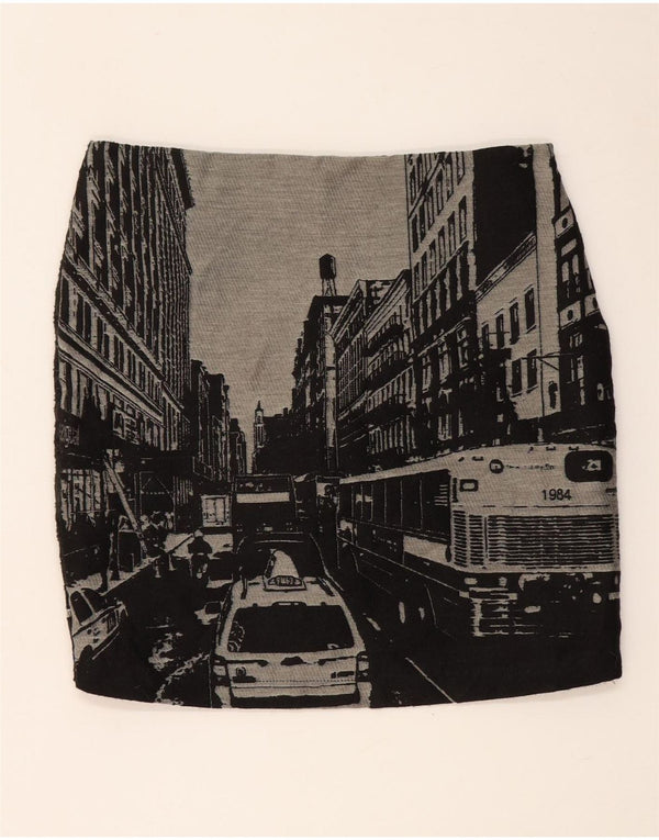 Minigonna da donna Desigual EU 38 media W30 pied de poule nera