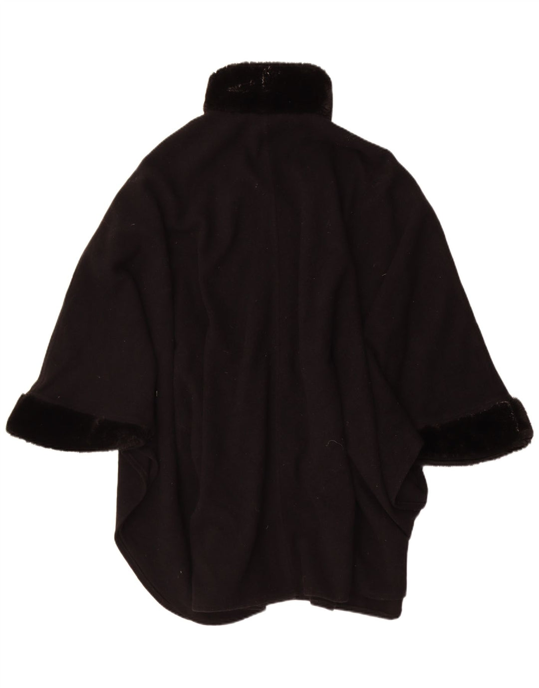Cappotto poncho vintage da donna, taglia unica, nero