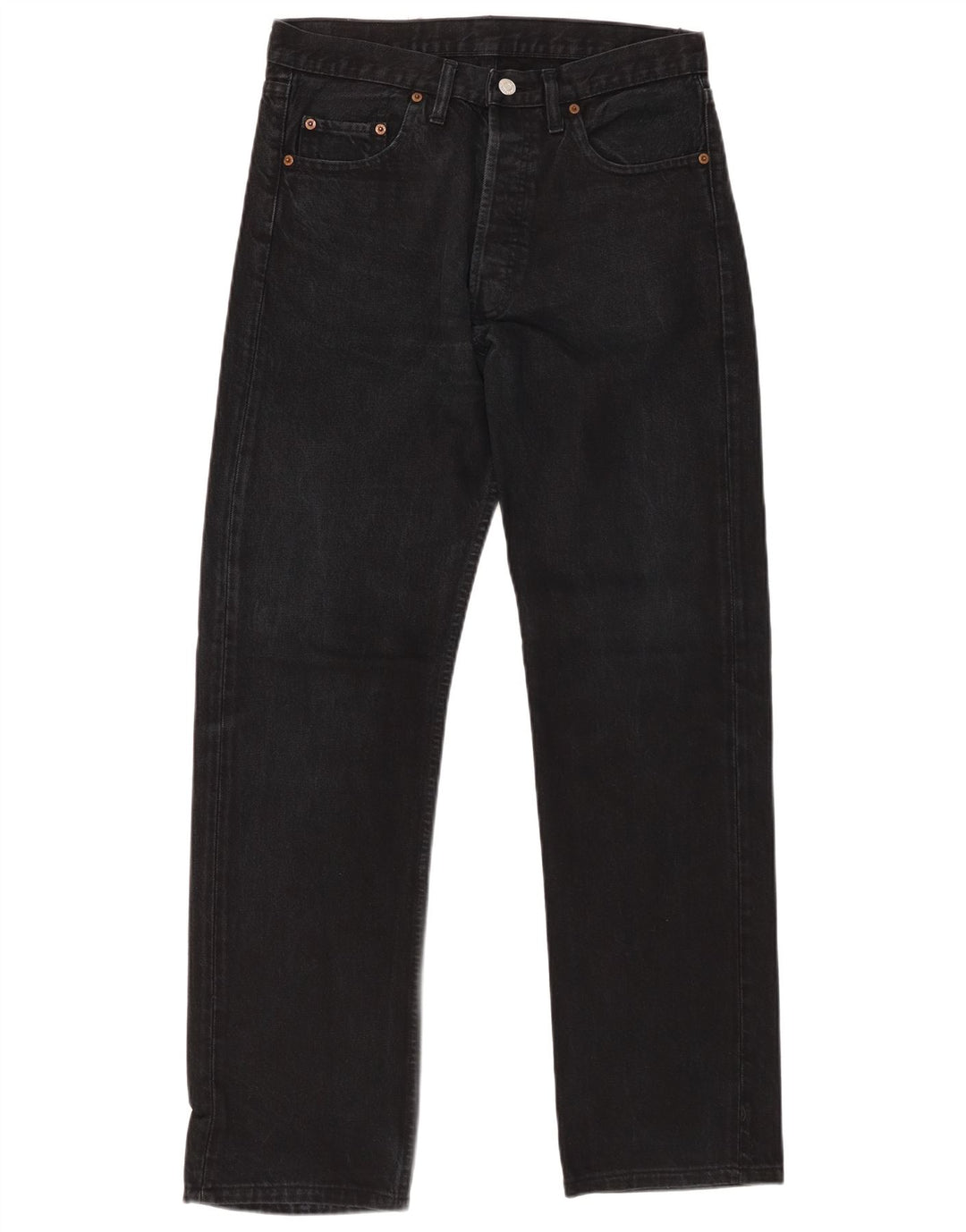 LEVI'S Jeans dritti da uomo 501 W32 L32 cotone nero