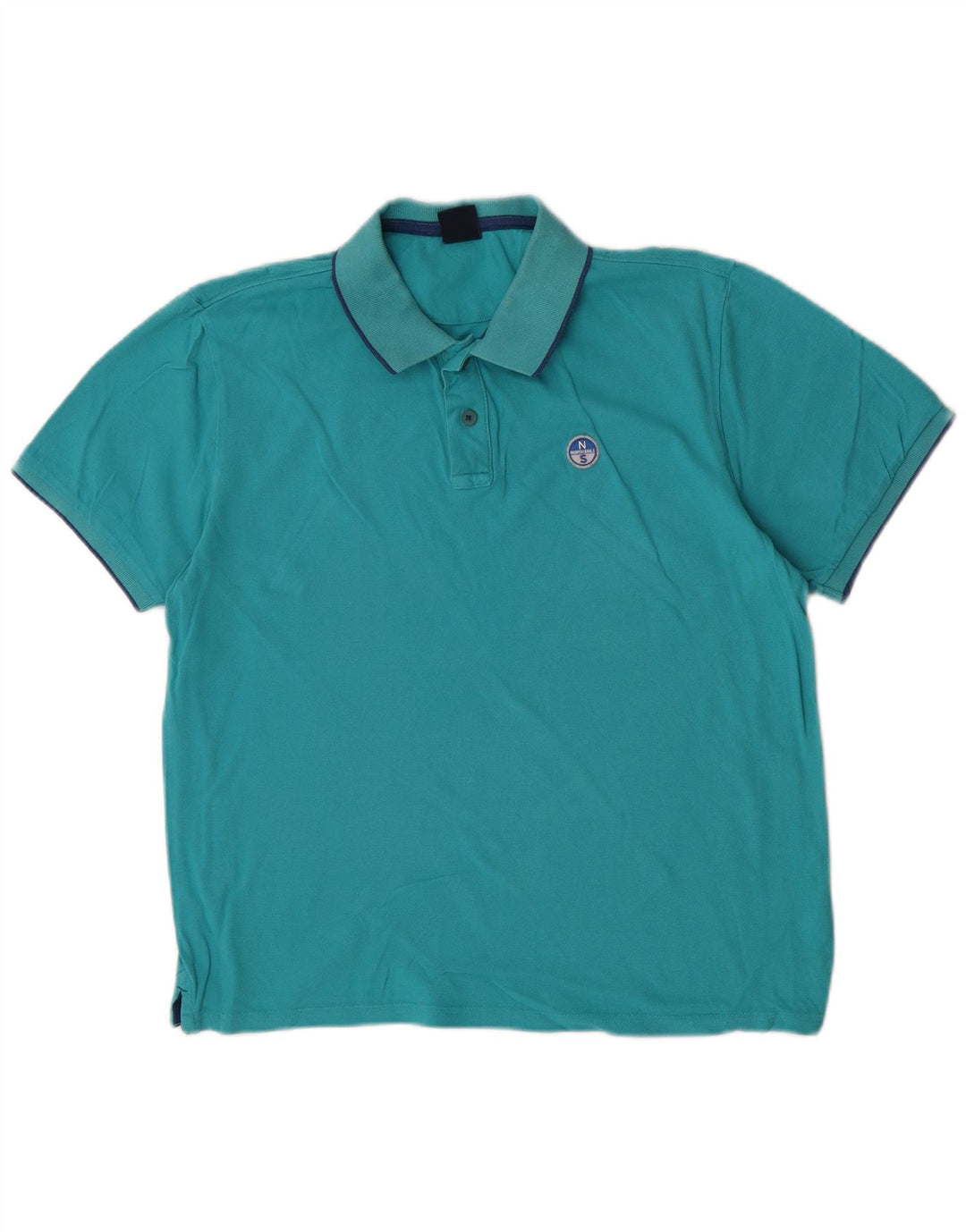 Polo da uomo North Sails Large in cotone blu