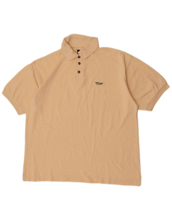 Polo Uomo Trussardi Jeans Large Beige In Cotone