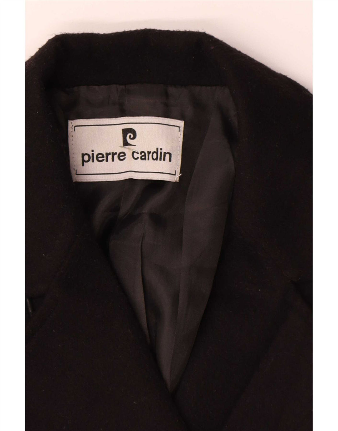Cappotto da marinaio da donna Pierre Cardin IT 46 grande poliestere nero