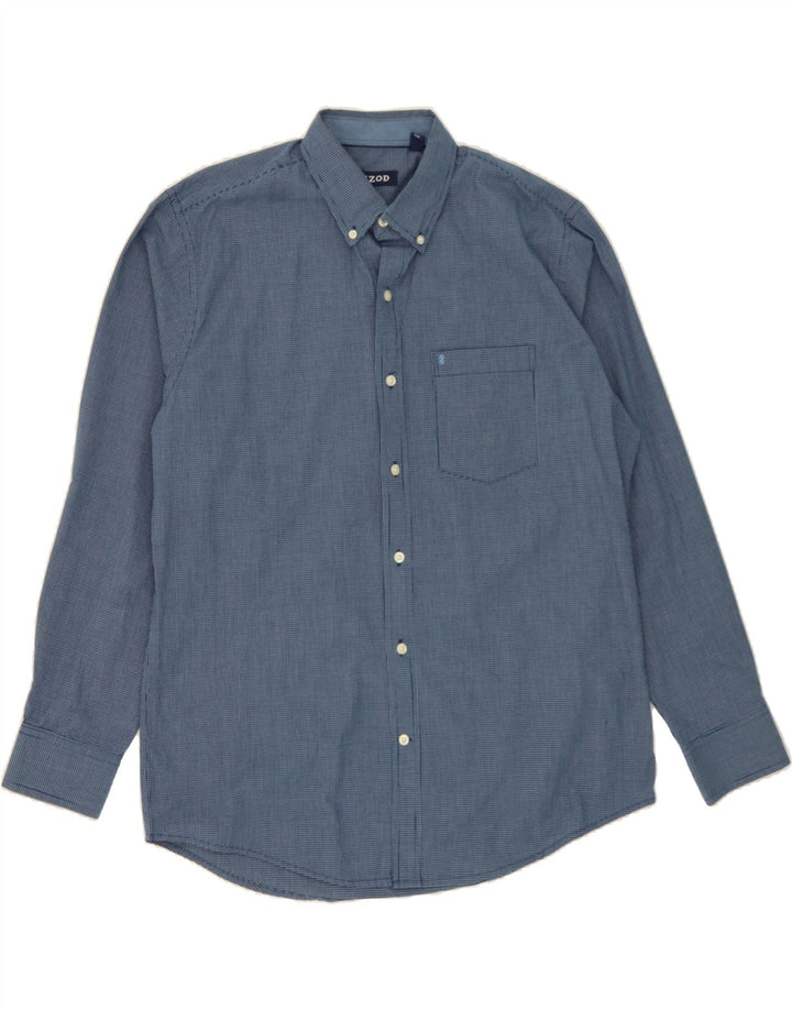 IZOD Mens Shirt Large Blue Check Cotton Vintage Izod and Second-Hand Izod from Messina Hembry 