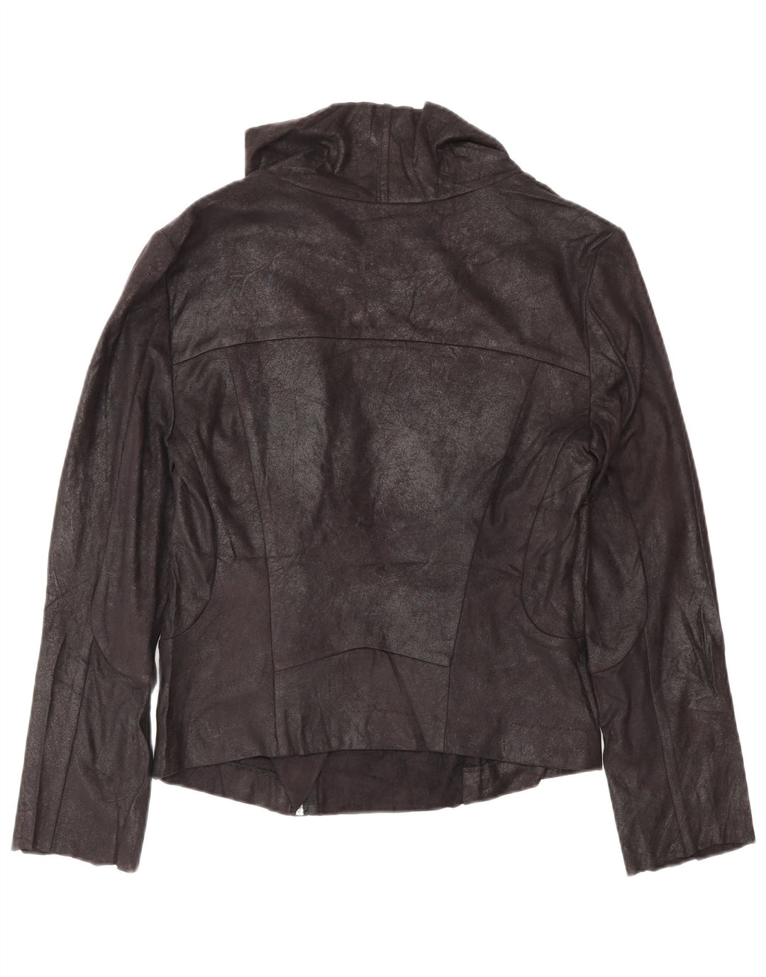 Giubbotto bomber da donna in ecopelle Calvin Klein UK 10 piccolo motociclista nero