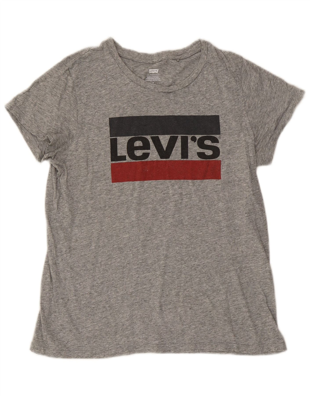 T-shirt grafica da donna LEVI'S UK 14 Grigio medio chiazzato