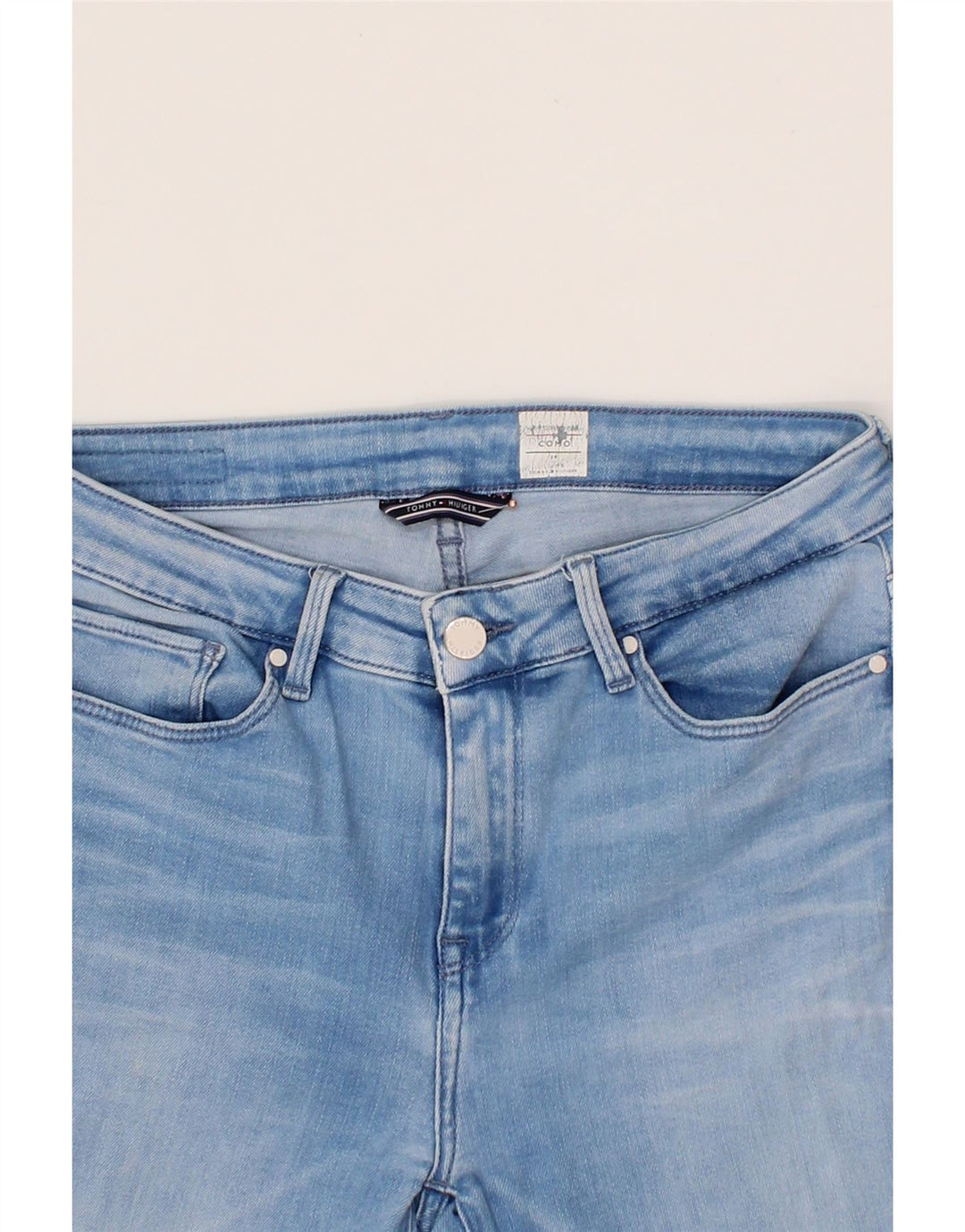 TOMMY HILFIGER Womens Como Slim Jeans W29 L27 Blue Cotton Vintage Tommy Hilfiger and Second-Hand Tommy Hilfiger from Messina Hembry 