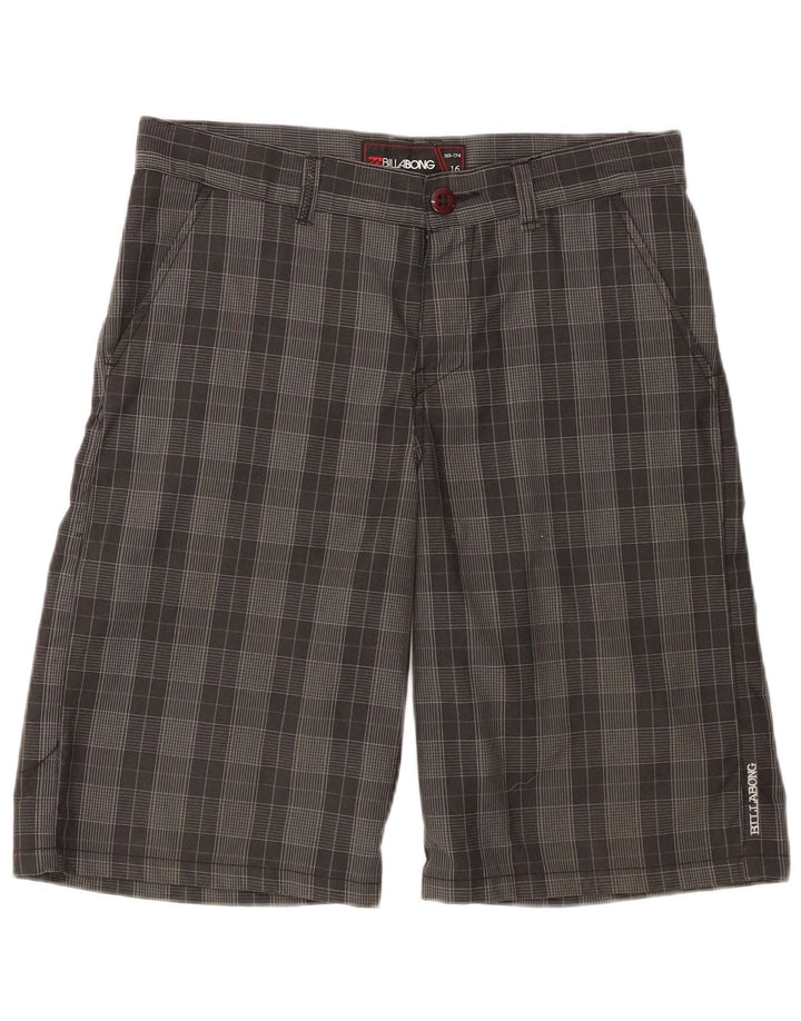 Pantaloncini chino da ragazzo Billabong 15-16 anni W32 Poliestere a quadri grigi