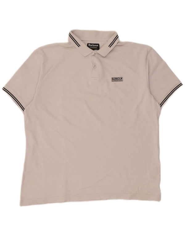 Polo Uomo BARBOUR 2XL Cotone a Righe Bianche