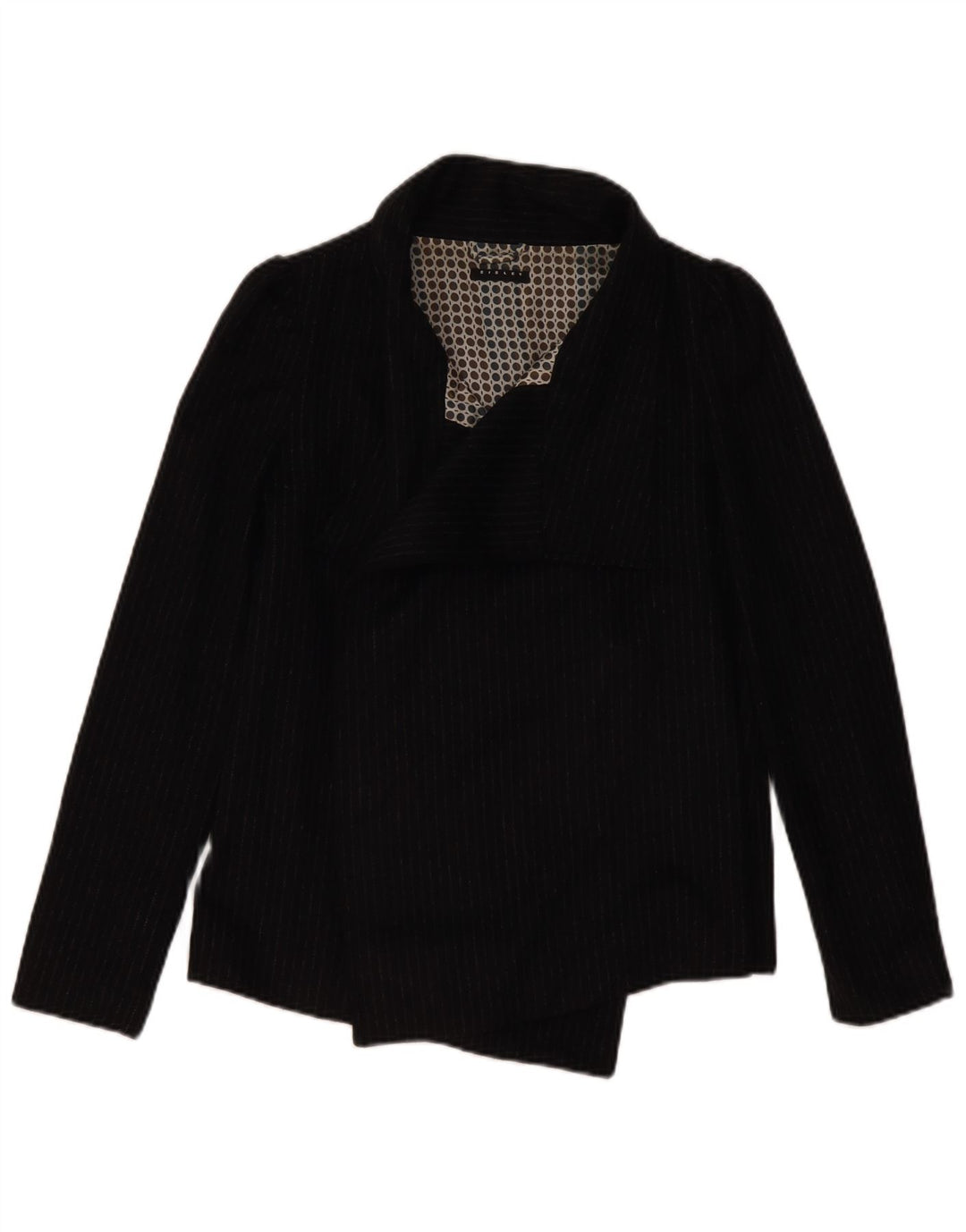 Giacca blazer aperta da donna SISLEY IT 38 XS acetato gessato nero