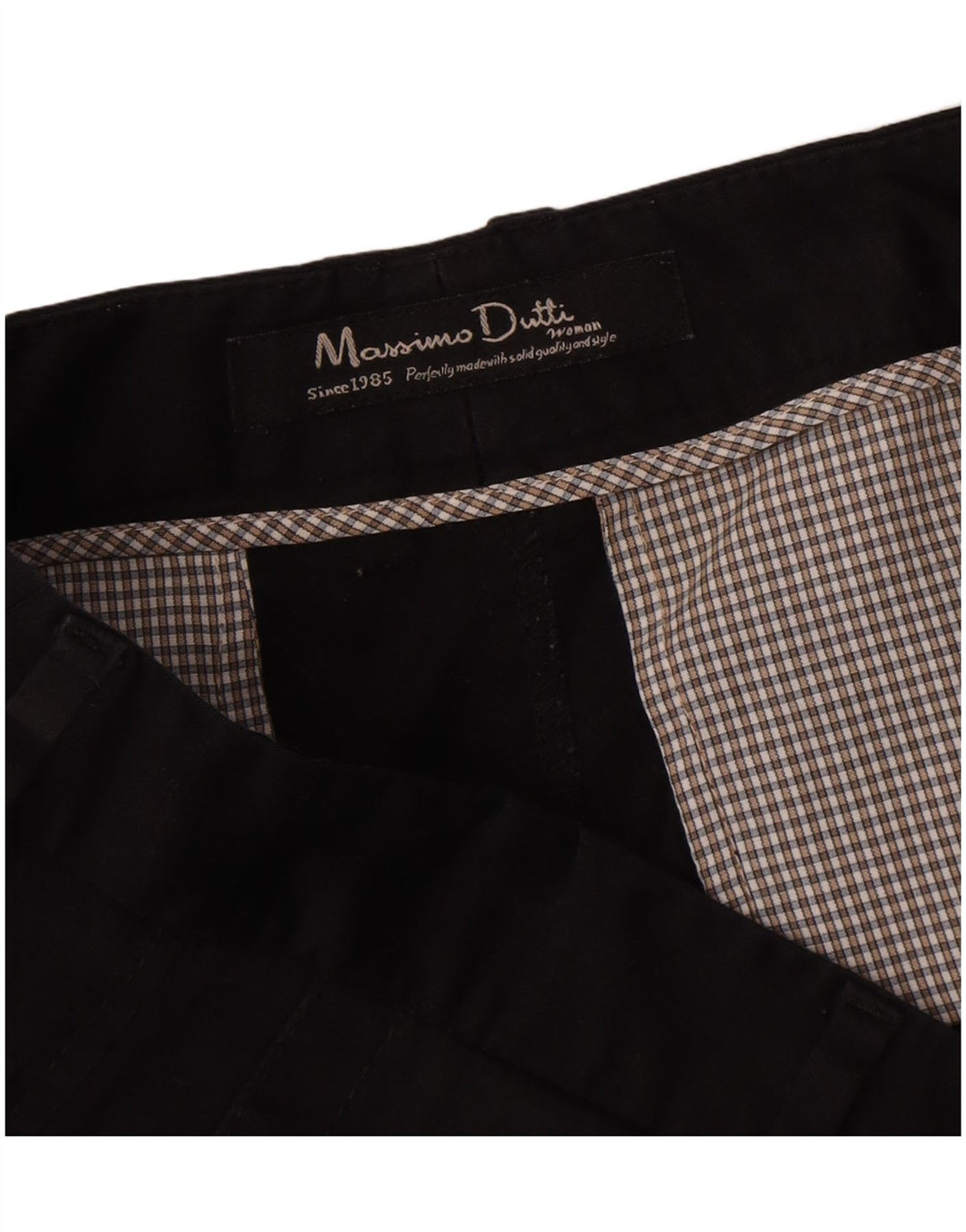 Pantaloni chino bootcut da donna Massimo Dutti W34 L32 cotone nero