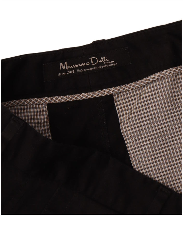 Pantaloni chino bootcut da donna Massimo Dutti W34 L32 cotone nero