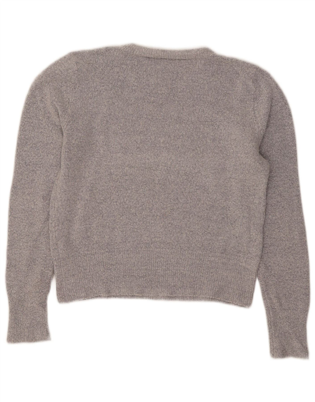 Maglione girocollo corto da donna Oasis UK 12 Acrilico grigio medio