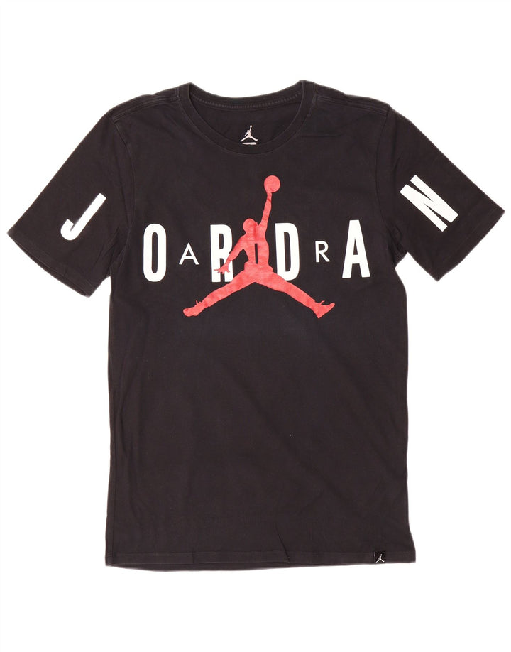 T-shirt grafica da uomo Jordan Top piccola in cotone nero