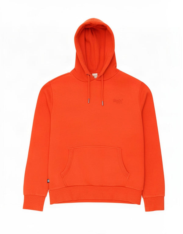 Felpa con cappuccio da uomo Superdry XL in cotone arancione