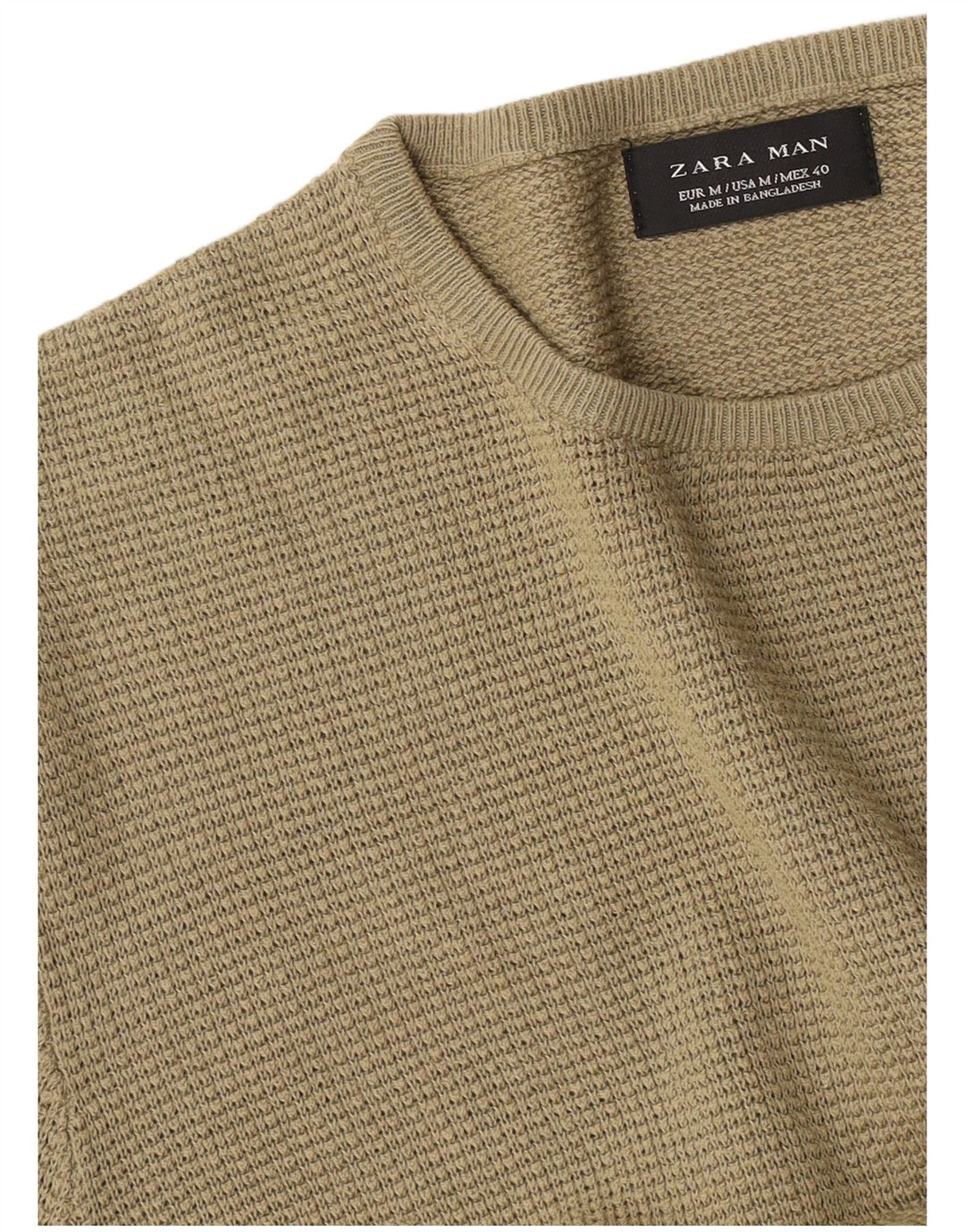 Maglione maglione girocollo da uomo Zara medio kaki