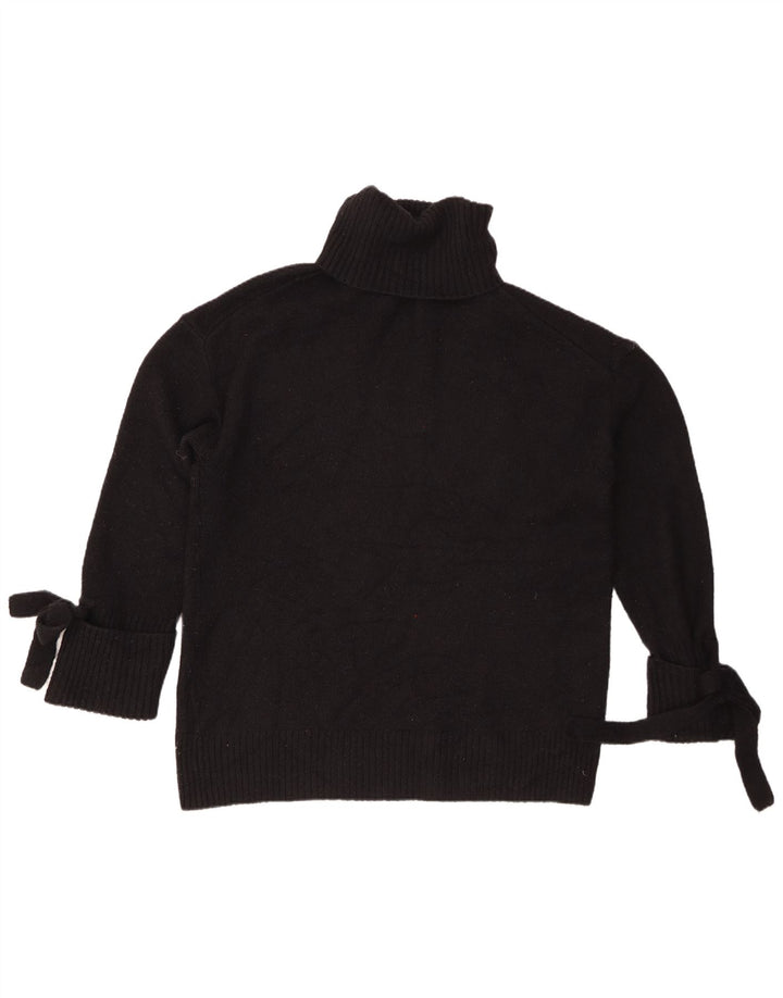Maglione maglione oversize con collo alto da donna Zara UK 14 acrilico nero medio