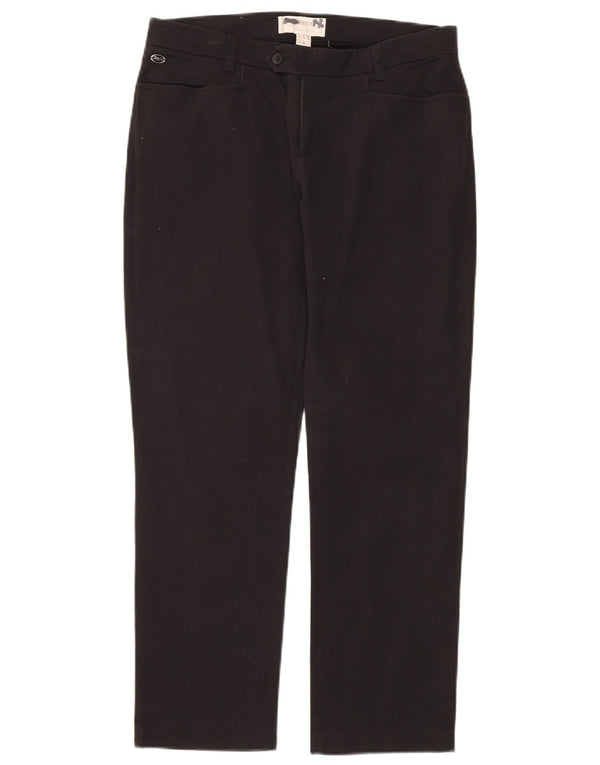 Pantaloni da abito dritti da donna Marlboro Classics UK 14 Large W30 L28 Neri