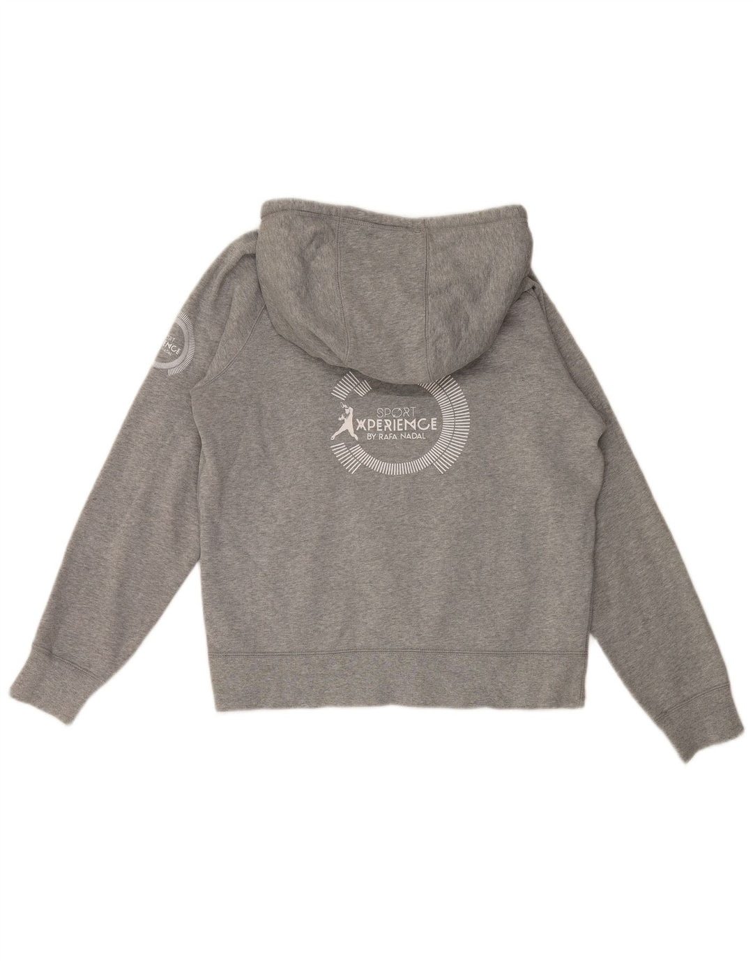 Felpa con cappuccio grafica Nike da uomo in cotone chiazzato grigio medio