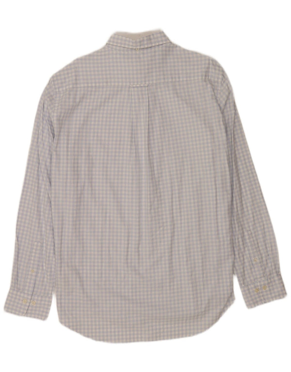 Gant Camicia da uomo vestibilità regolare taglia 43/44 17 1/2 XL cotone a quadretti blu