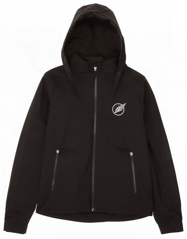 Giacca a vento con cappuccio da donna Reebok UK 12/14 nylon nero medio