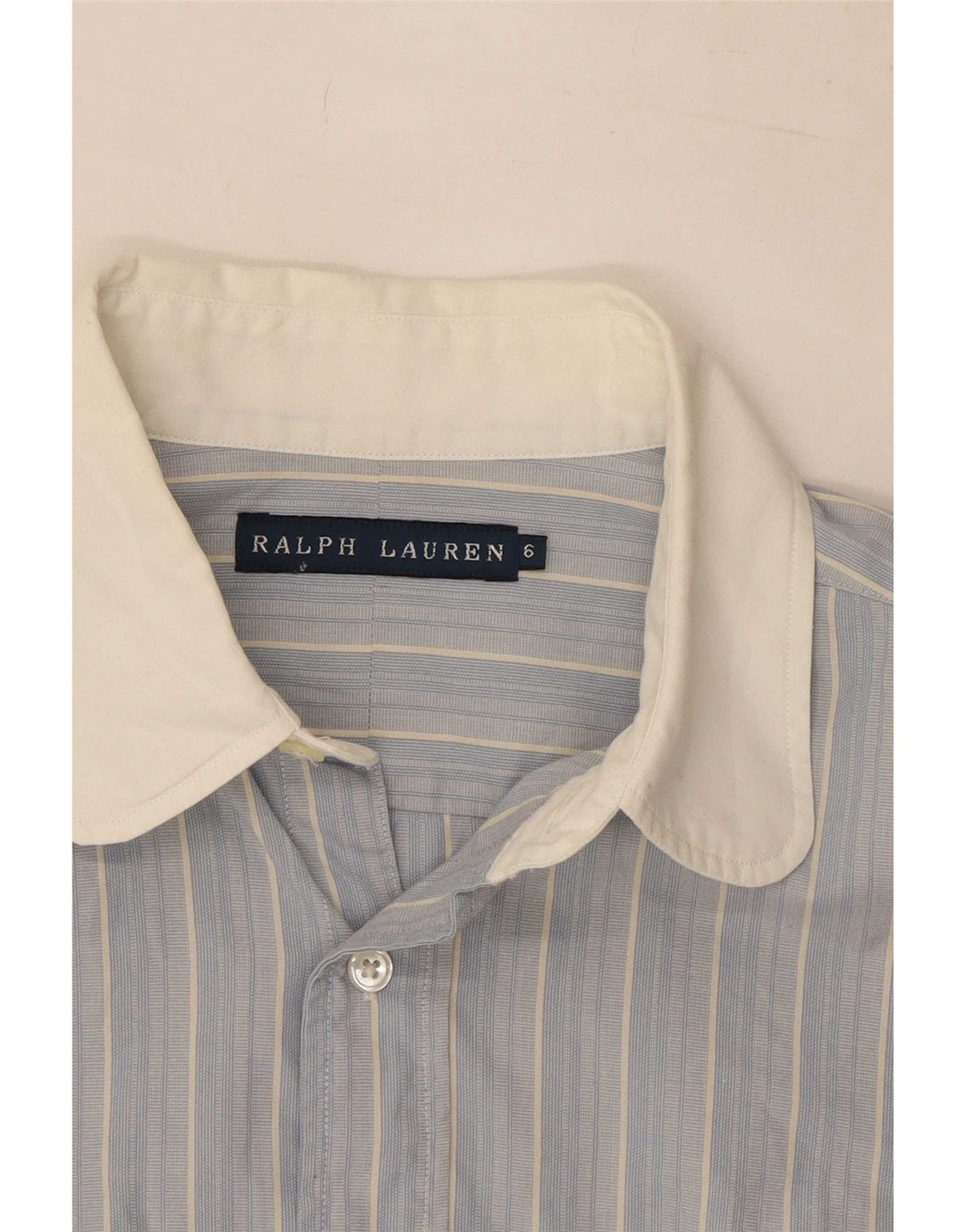 Camicia pullover da donna Ralph Lauren US 6 cotone a righe blu medio