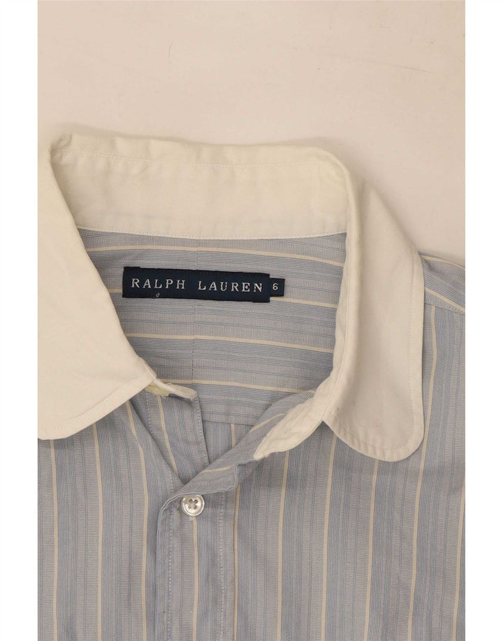 Camicia pullover da donna Ralph Lauren US 6 cotone a righe blu medio