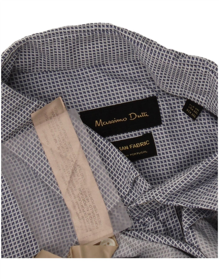 Camicia da donna Massimo Dutti 2XL in cotone a quadri blu