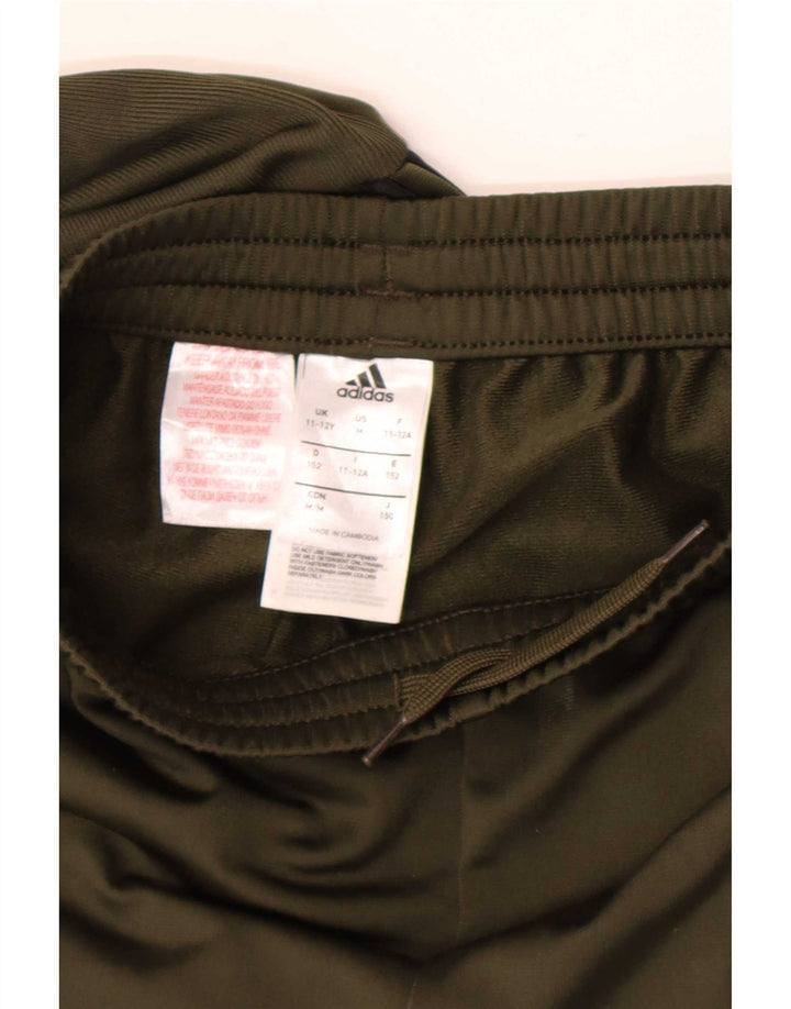 Pantaloni della tuta da ragazzo Adidas 11-12 anni in poliestere kaki