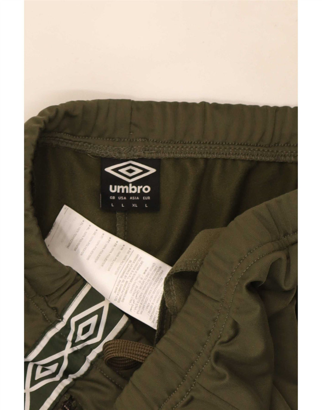Pantaloncini sportivi grafici da uomo Umbro grandi in poliestere kaki
