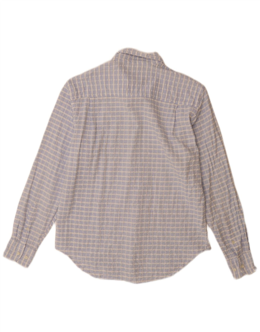 Camicia Trussardi Uomo Taglia 41 16 Cotone Large Check Blu