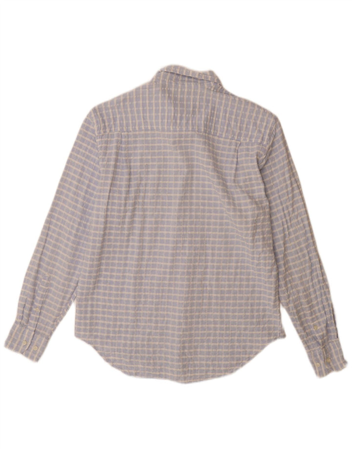 Camicia Trussardi Uomo Taglia 41 16 Cotone Large Check Blu