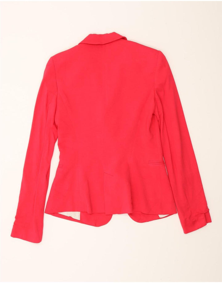 Giacca blazer a 1 bottone da donna Zara UK 10 piccola viscosa rosa
