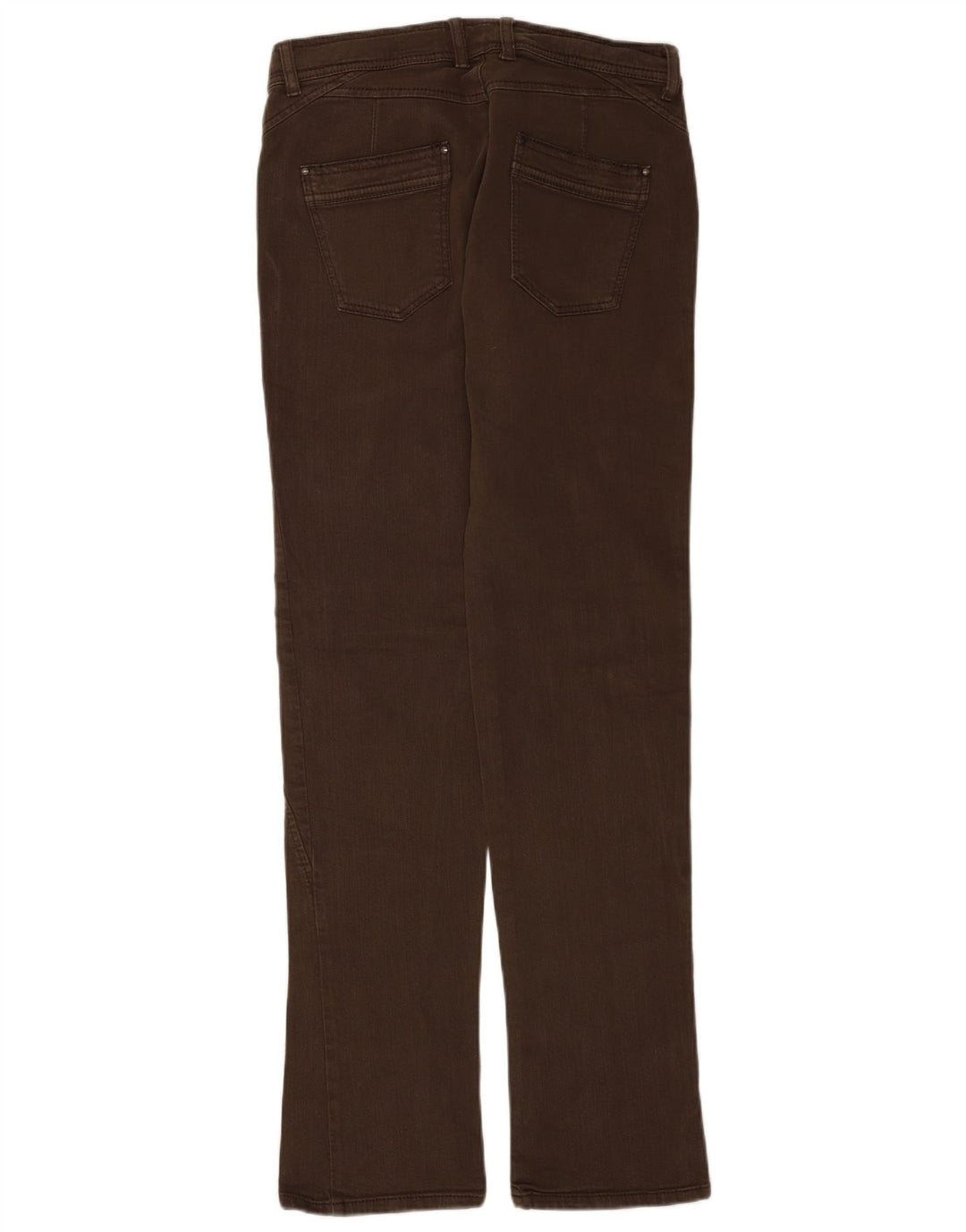 Jeans dritti da donna Sisley IT 44 medio W30 L34 cotone marrone