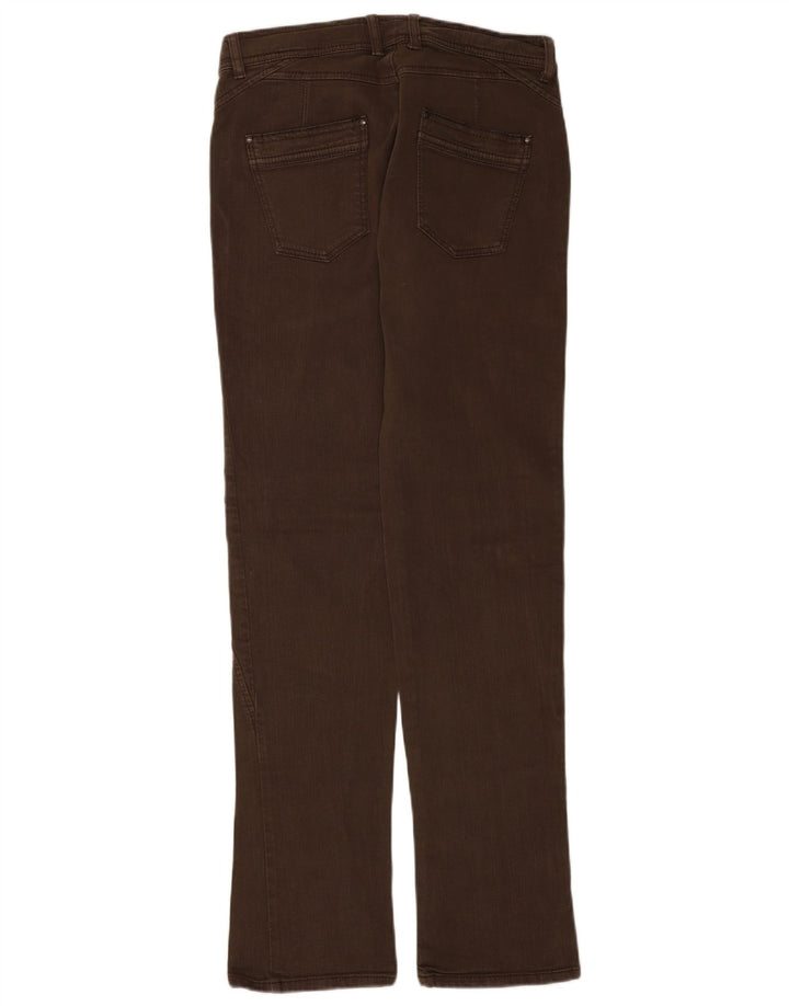 Jeans dritti da donna Sisley IT 44 medio W30 L34 cotone marrone
