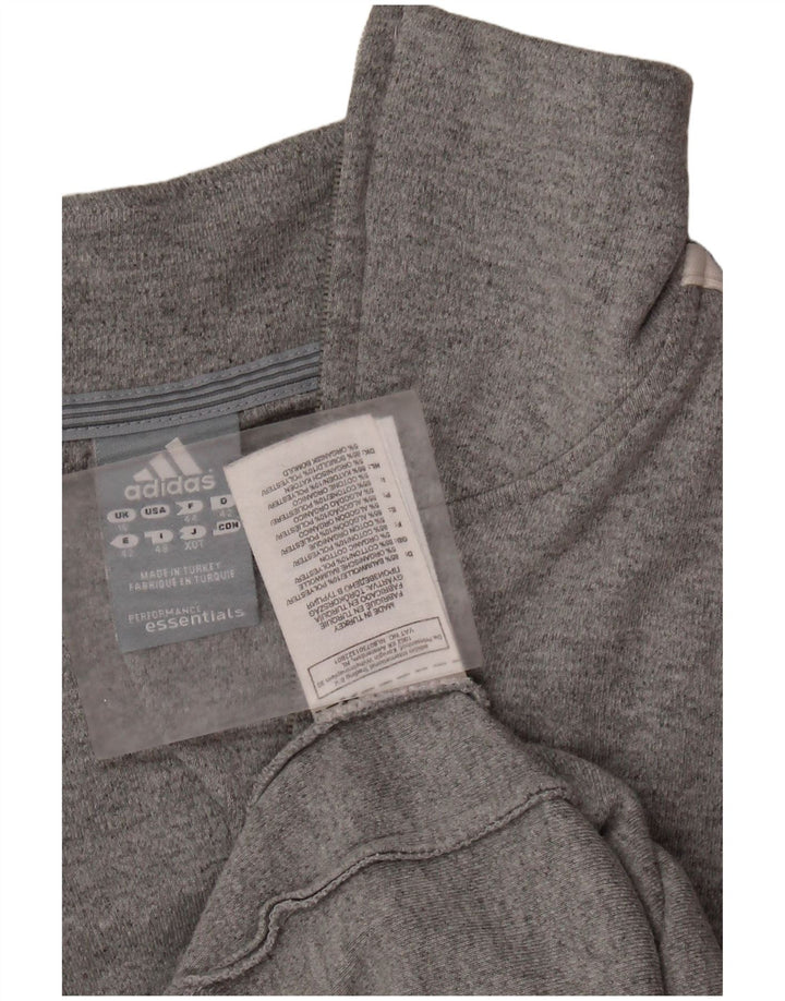 Giacca da tuta da donna ADIDAS UK 16 grande cotone grigio