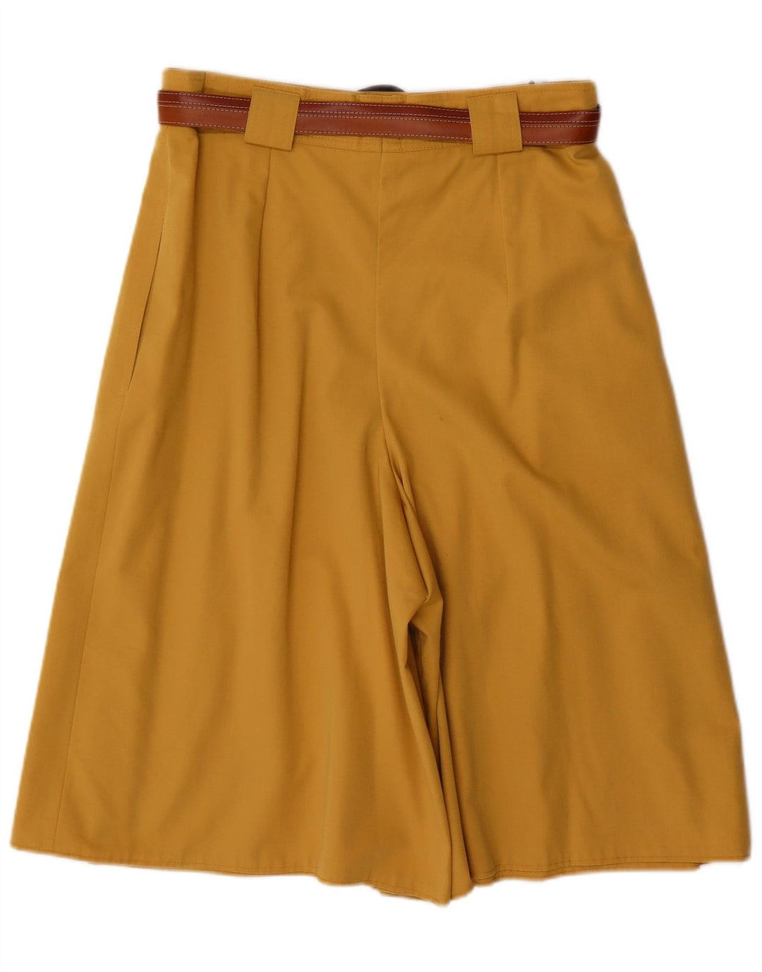 Bermuda vintage da donna con ancoraggio UK 16 Large W30 poliestere giallo