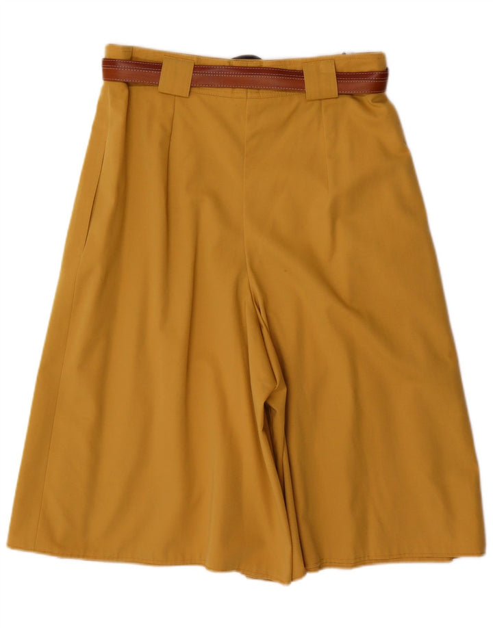 Bermuda vintage da donna con ancoraggio UK 16 Large W30 poliestere giallo