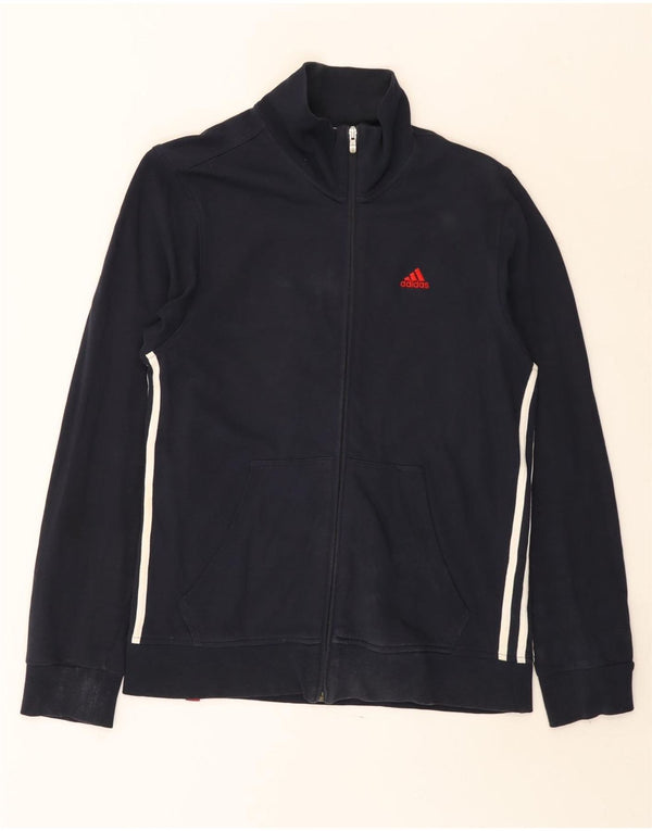 Giacca da tuta da uomo Adidas UK 36/38 Small Blu Navy Cotone